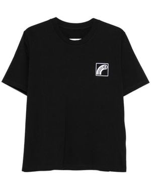 MM6 by Maison Margiela Logo-Print T-Shirt - Black