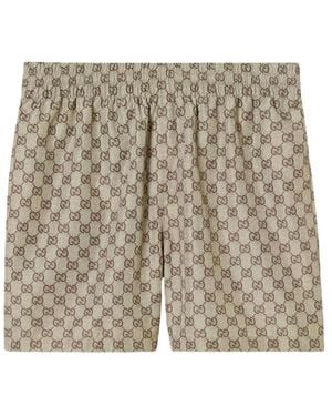 Gucci Gg Supreme Shorts - Gray
