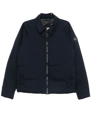 Canada Goose Logo-Patch Raglan-Sleeve Jacket - Blue
