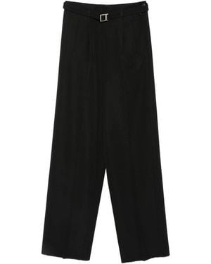 The Seafarer Belted Wide-Leg Pants - Black