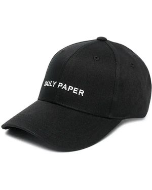 Daily Paper Logo Embroidered Baseball Cap - Black