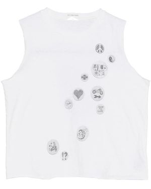 Mother Graphic-Print Sleeveless Top - White