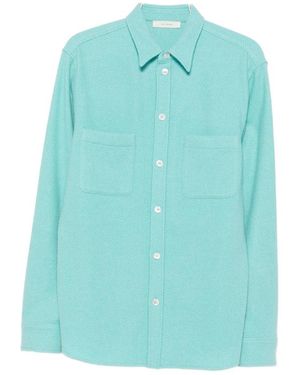 Umit Benan Button-Up Chest-Pocket Shirt Jacket - Blue