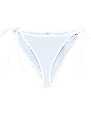Miu Miu Poplin Bikini Briefs - White