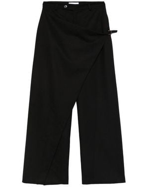 THE NINA STUDIO Wrap-Effect Trousers - Black