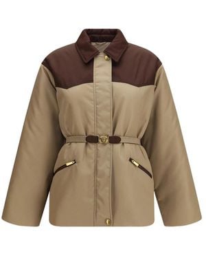 Versace Blouson Responsible Twill Nylon Wr - Brown