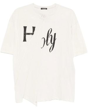 Ann Demeulemeester Hardon Graphic-Print T-Shirt - White