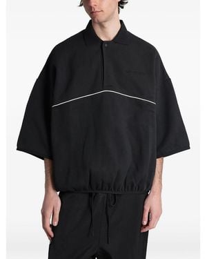 Fear Of God Active Trace 3/4 Sleeve Modern Polo Sweatshirt - Black