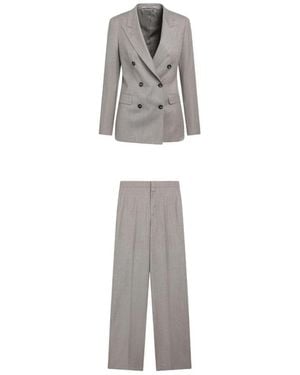 Tagliatore Double-Breasted Tailored Suit - Grey