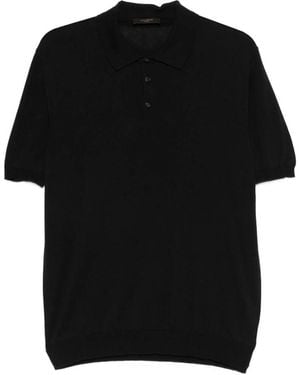 ZANONE-SLOWEAR Short-Sleeve Polo Shirt - Black