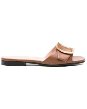 Bally Open Toe Shoes With Buckle Detail - Natural