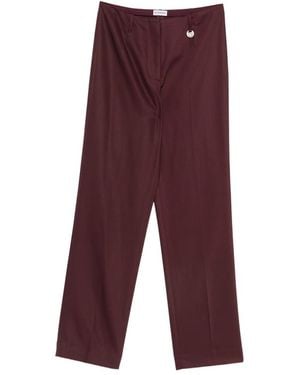 Burberry Straight Trousers Wallis Wool - Purple