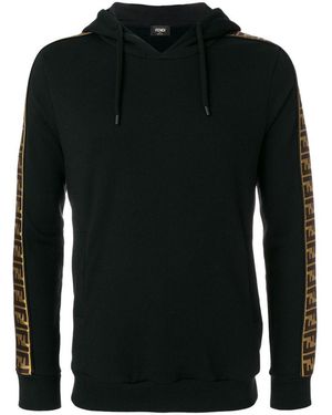 Fendi Logo Panel Hoodie - Black