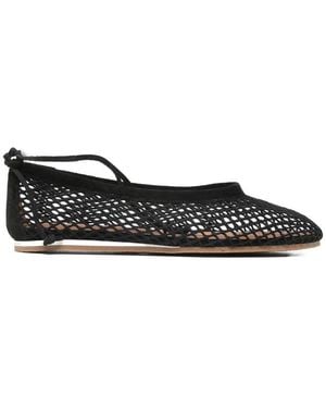 forte_forte Net-Detail Ballet Flats - Black