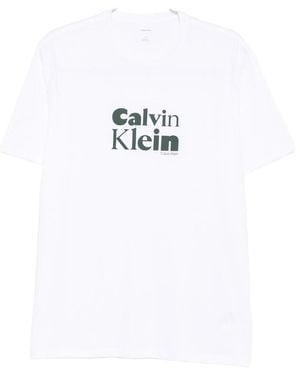 Calvin Klein Logo-Print T-Shirt - White