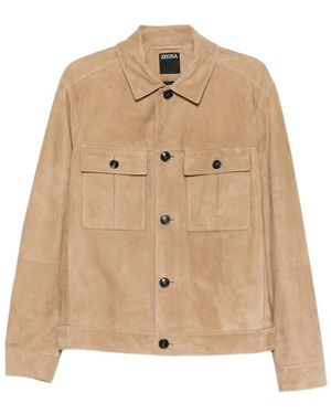 ZEGNA Neutrals Jackets - Natural
