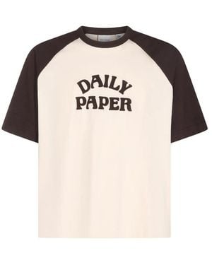 Daily Paper Logo-Print Raglan-Sleeve T-Shirt - Pink