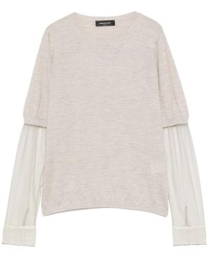 Fabiana Filippi Sheer-Panel Top - White