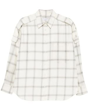 IRO Check-Pattern Button-Down Shirt - White