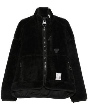 Maison Mihara Yasuhiro Fleece Zip-Up Jacket - Black