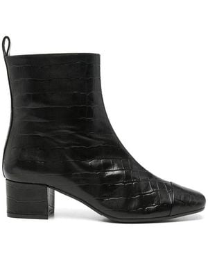 CAREL PARIS Estime Leather Ankle Boots - Black