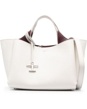 Tod's Mini Leather Tote Bag - White