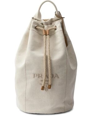 Prada Neutrals Backpacks - Natural