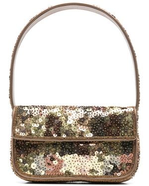 STAUD Tommy Beaded Shoulder Bag - Metallic