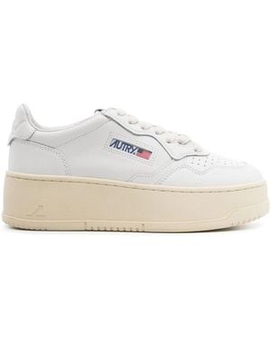 Autry Platform Medist Trainers - White