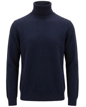 Drumohr Roll-Neck Long-Sleeve Sweater - Blue