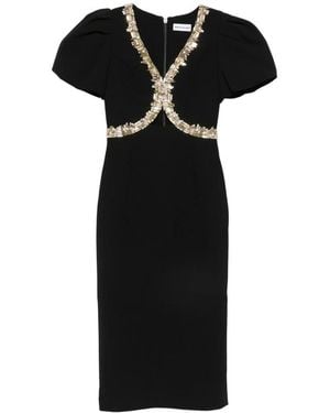 Rebecca Vallance Alexandrite Crystal-Embellishment Midi Dress - Black