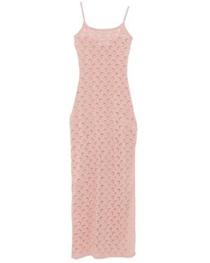 Marine Serre Knitted Dresses - Pink