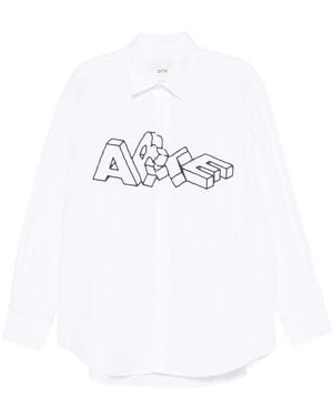 Arte' Logo-Print Shirt - White