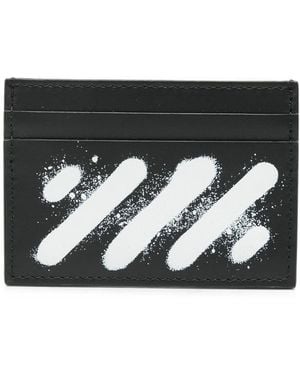 Off-White c/o Virgil Abloh Off- Diagonals Leather Cardholder - Black