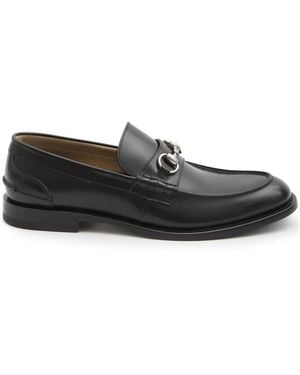 Gucci Horsebit Leather Loafers - Black