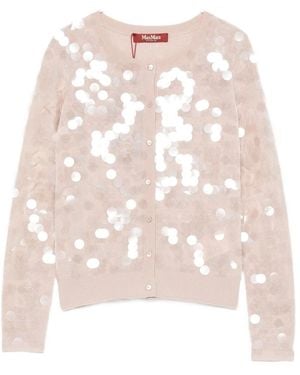 Max Mara Sequin Embellished Cardigan - Pink