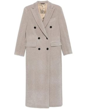 Eraldo Double-Breasted Buttoned Coat - Natural