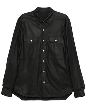 Rick Owens Leather Outerwear - Black