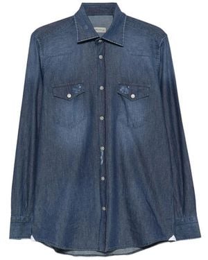 Sartorio Napoli Faded Western-Style Shirt - Blue