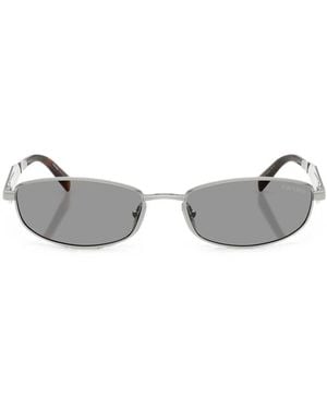 Prada Rectangle-Frame Sunglasses - Metallic