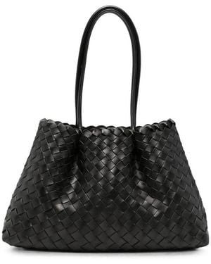 Elleme Medium Dimple Woven Tote Bag - Black