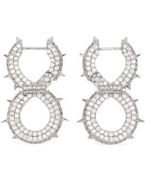 DARKAI Spiked Infinity Earrings - Metallic