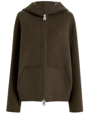KHAITE Hooded Wool Jacket - Green