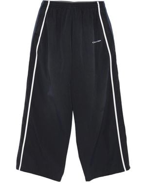 Balenciaga Two-Tone Paneled Pants - Black
