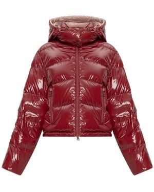 Moncler Niveole Hooded Puffer Jacket - Red