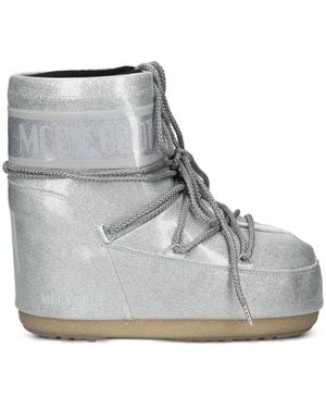 Moonboot Icon Low Glitter Boots - Grey