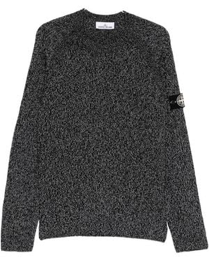 Stone Island Speckled Knit Jumper - Black