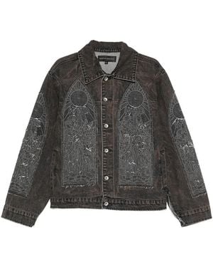 Who Decides War Mechanic Denim Jacket - Grey