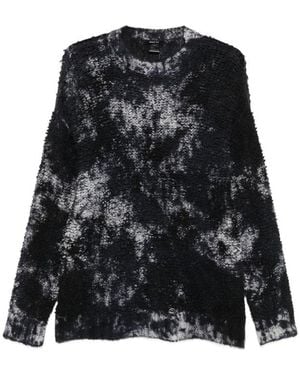 Avant Toi Tie-Dye Bouclé Knitwear - Black