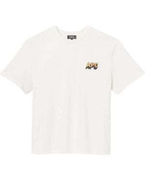 A.P.C. A. P.C. Logo-Print T-Shirt - White
